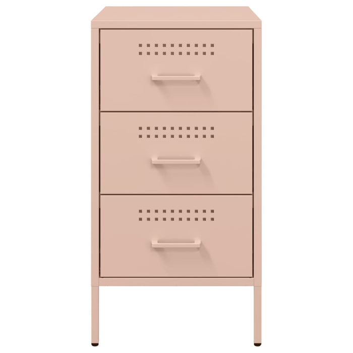 Comodino Rosa 36x39x68 cm in Acciaio 843080