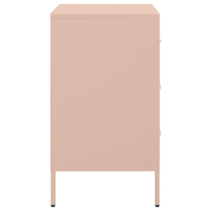 Comodino Rosa 36x39x68 cm in Acciaio 843080