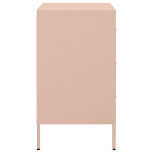 Comodini 2 pz Rosa 36x39x68 cm in Acciaio 843081