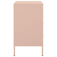 vidaXL Comodini 2 pz Rosa 36x39x68 cm in Acciaio