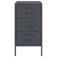 Comodino Antracite 36x39x68 cm in Acciaio 843082