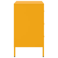 Comodino Giallo Senape 36x39x68cm in Acciaio Laminato a Freddo 843084
