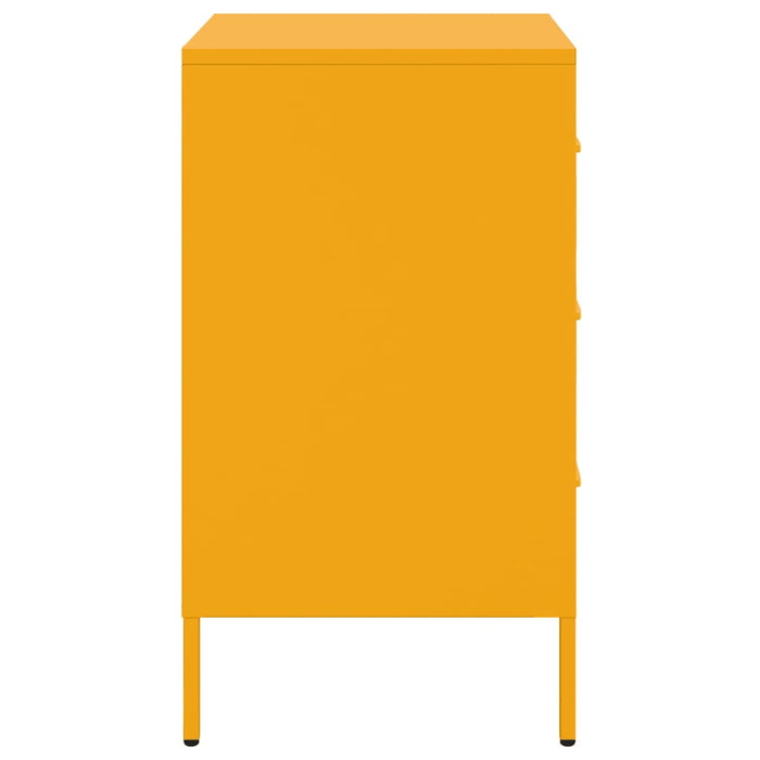 Comodino Giallo Senape 36x39x68cm in Acciaio Laminato a Freddo 843084
