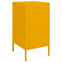 Comodino Giallo Senape 36x39x68cm in Acciaio Laminato a Freddo 843084