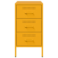 Comodini 2 pz Giallo Senape 36x39x68 cm in Acciaio