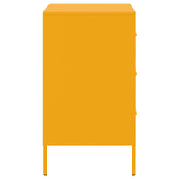 Comodini 2 pz Giallo Senape 36x39x68 cm in Acciaio 843085