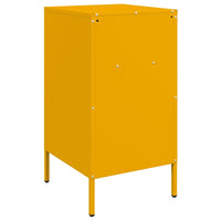 Comodini 2 pz Giallo Senape 36x39x68 cm in Acciaio 843085