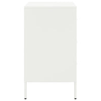 vidaXL Comodino Bianco 36x39x68 cm in Acciaio