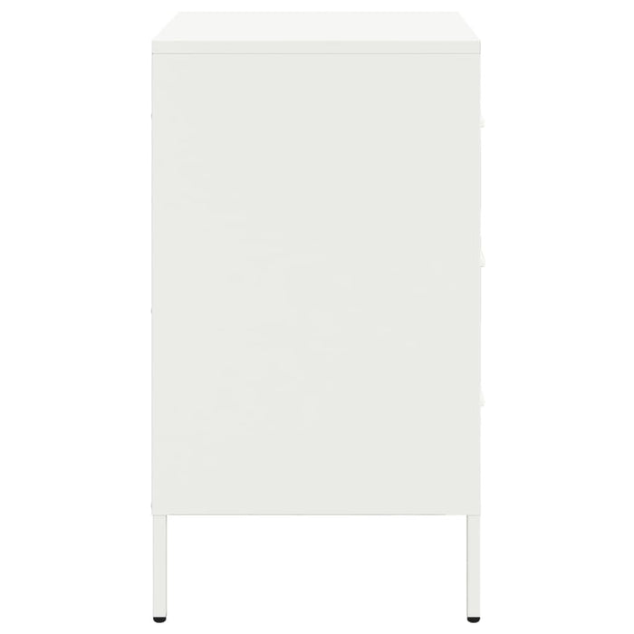 Comodini 2 pz Bianchi 36x39x68 cm in Acciaio 843089