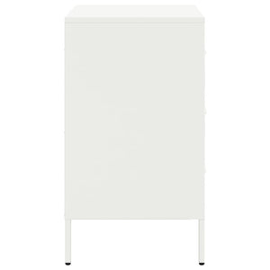 vidaXL Comodini 2 pz Bianchi 36x39x68 cm in Acciaio