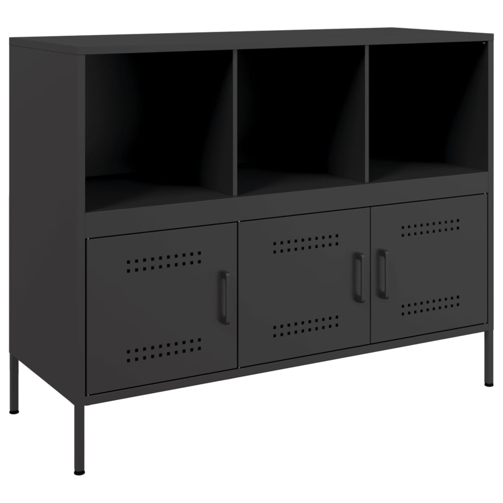 Credenza Nera 100,5x39x79 cm in Acciaio