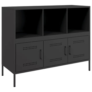 Credenza Nera 100,5x39x79 cm in Acciaio 843090