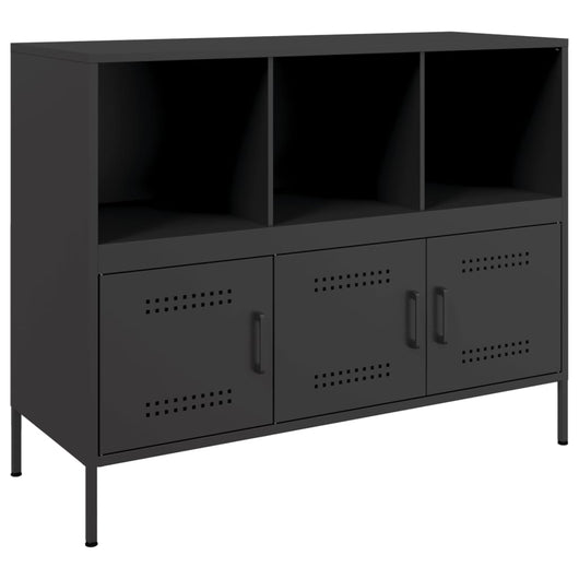 Credenza-Buffet-Armadio da cucina Nera 100,5x39x79 cm in Acciaio