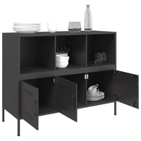 Credenza Nera 100,5x39x79 cm in Acciaio