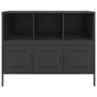 Credenza Nera 100,5x39x79 cm in Acciaio 843090
