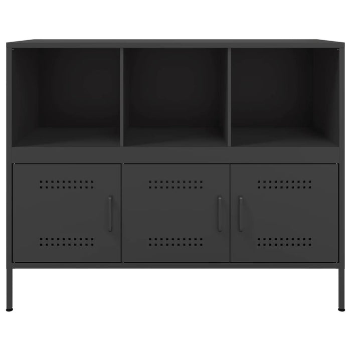 Credenza Nera 100,5x39x79 cm in Acciaio 843090