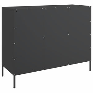 Credenza Nera 100,5x39x79 cm in Acciaio