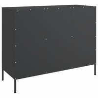 Credenza Nera 100,5x39x79 cm in Acciaio 843090