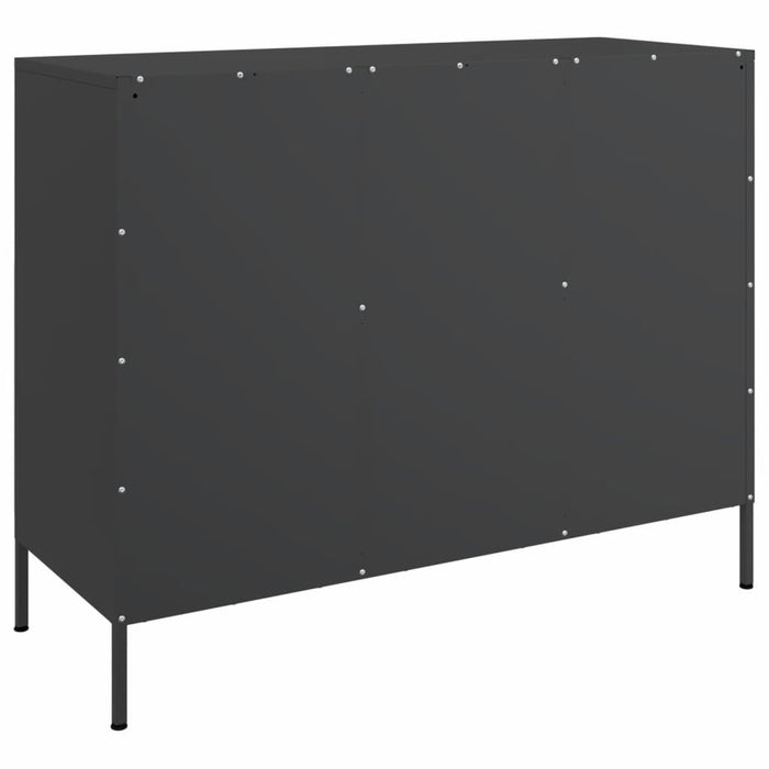 Credenza Nera 100,5x39x79 cm in Acciaio 843090