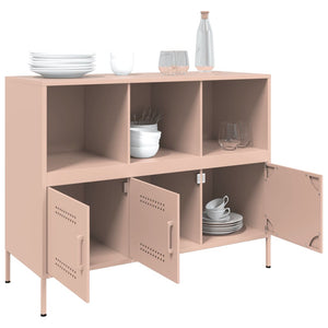 Credenza-Buffet-Armadio da cucina Rosa 100,5x39x79 cm in Acciaio