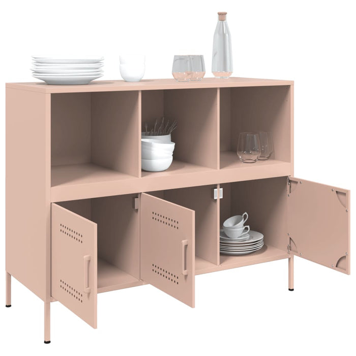 Credenza-Buffet-Armadio da cucina Rosa 100,5x39x79 cm in Acciaio
