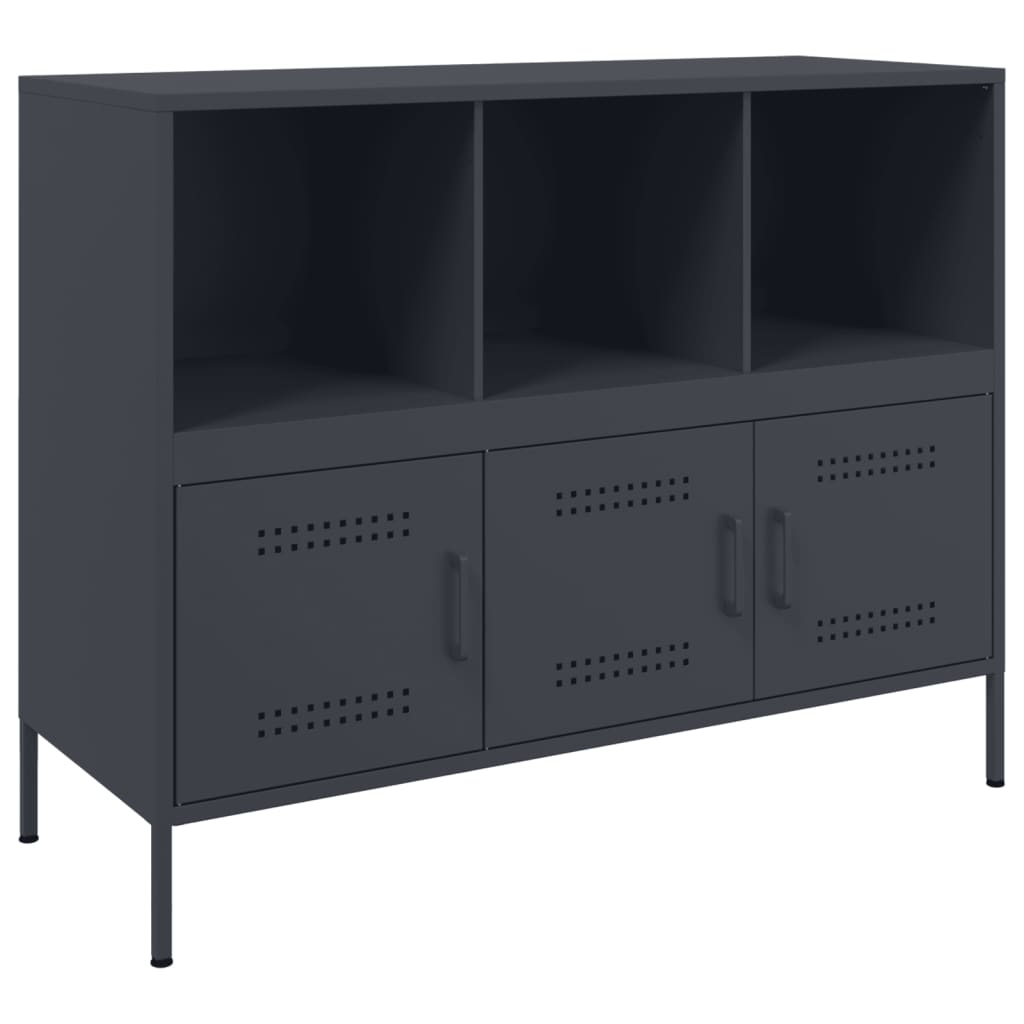 Credenza-Buffet-Armadio da cucina Antracite 100,5x39x79 cm in Acciaio