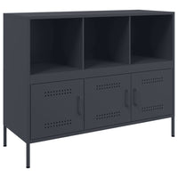 Credenza-Buffet-Armadio da cucina Antracite 100,5x39x79 cm in Acciaio