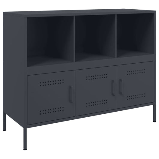Credenza-Buffet-Armadio da cucina Antracite 100,5x39x79 cm in Acciaio