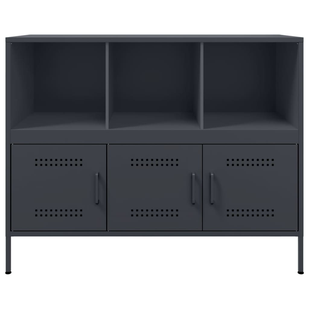 Credenza-Buffet-Armadio da cucina Antracite 100,5x39x79 cm in Acciaio