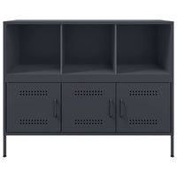 Credenza-Buffet-Armadio da cucina Antracite 100,5x39x79 cm in Acciaio