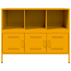 Credenza Giallo Senape 100,5x39x79 cm in Acciaio 843093