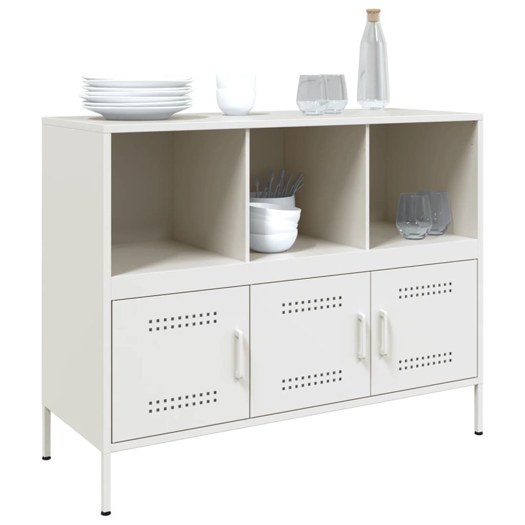 Credenza Bianca 100,5x39x79 cm in Acciaio 843095