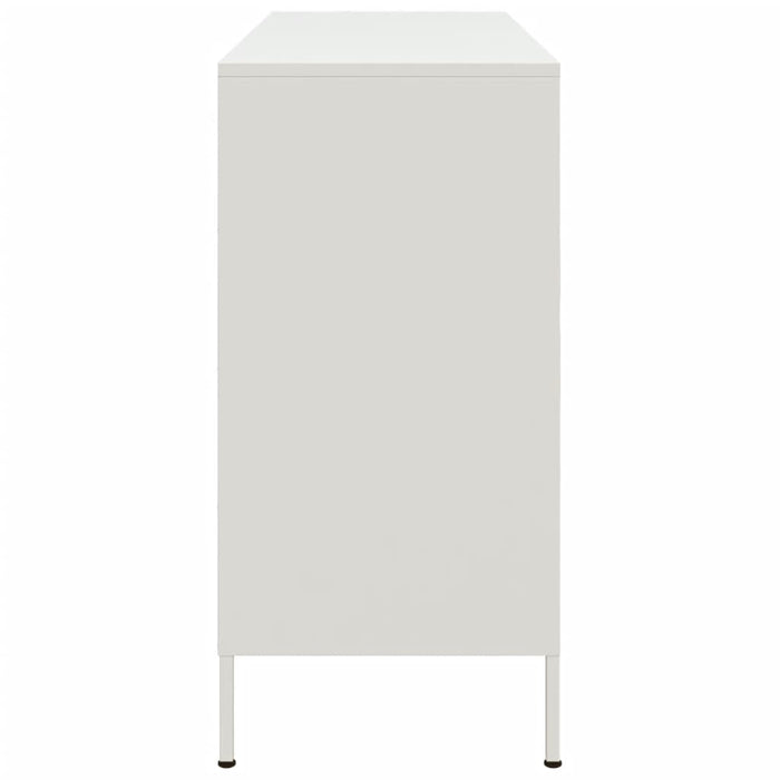 vidaXL Credenza Bianca 100,5x39x79 cm in Acciaio