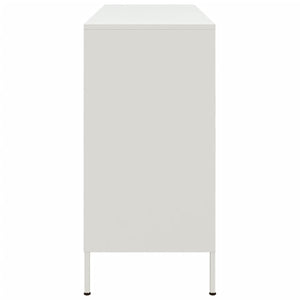 Credenza-Buffet-Armadio da cucina Bianca 100,5x39x79 cm in Acciaio