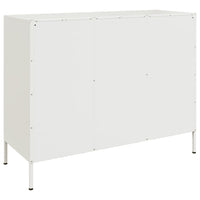 vidaXL Credenza Bianca 100,5x39x79 cm in Acciaio
