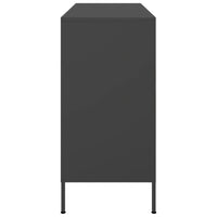 vidaXL Credenza Nera 100,5x39x79 cm in Acciaio