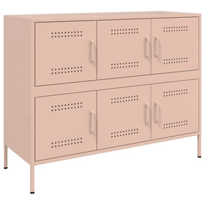 vidaXL Credenza Rosa 100,5x39x79 cm in Acciaio