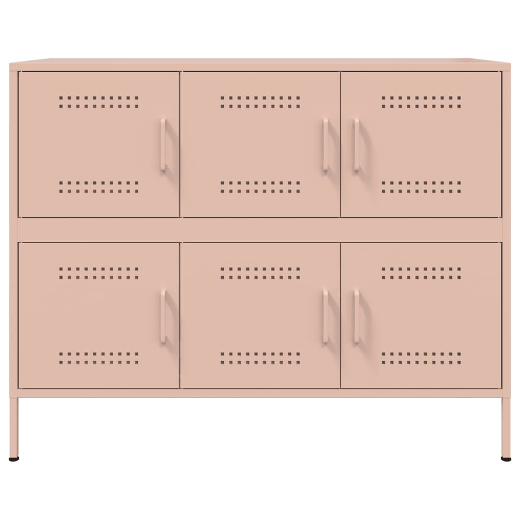 vidaXL Credenza Rosa 100,5x39x79 cm in Acciaio