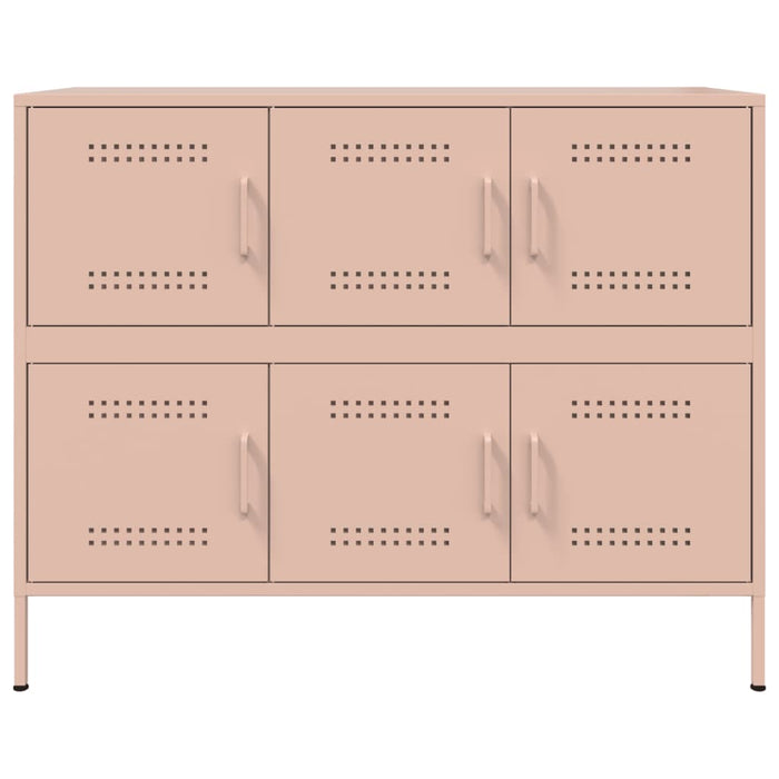 vidaXL Credenza Rosa 100,5x39x79 cm in Acciaio
