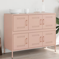 vidaXL Credenza Rosa 100,5x39x79 cm in Acciaio