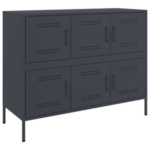 Credenza Antracite 100,5x39x79 cm in Acciaio 843098