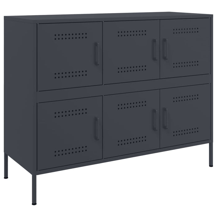 Credenza Antracite 100,5x39x79 cm in Acciaio 843098