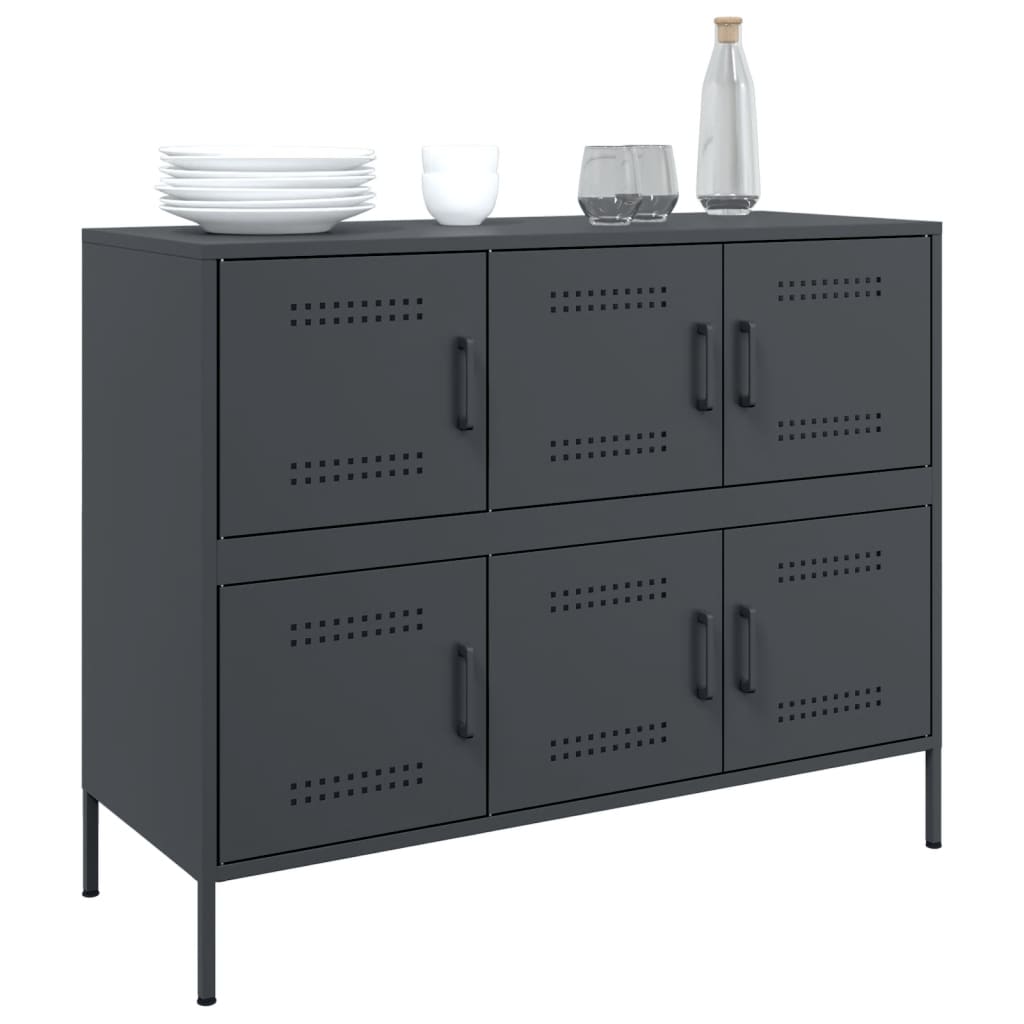 Credenza Antracite 100,5x39x79 cm in Acciaio 843098