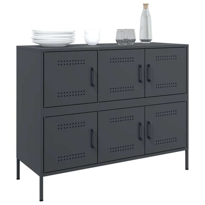 Credenza Antracite 100,5x39x79 cm in Acciaio 843098