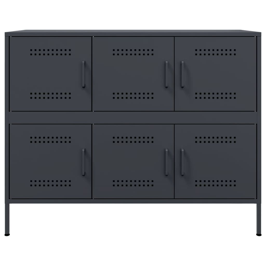 Credenza Antracite 100,5x39x79 cm in Acciaio 843098