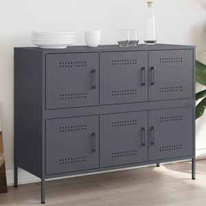 Credenza Antracite 100,5x39x79 cm in Acciaio 843098