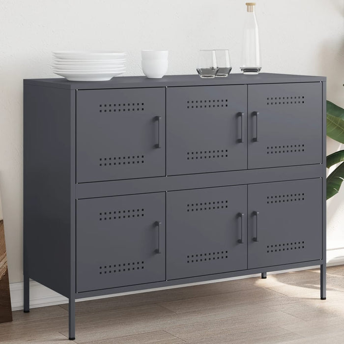 Credenza Antracite 100,5x39x79 cm in Acciaio 843098