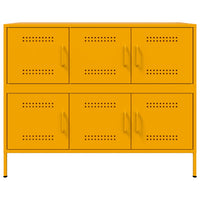 Credenza Giallo Senape 100,5x39x79 cm Acciaio Laminato a Freddo 843099