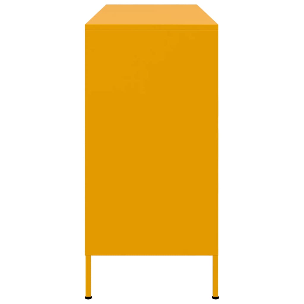 Credenza Giallo Senape 100,5x39x79 cm Acciaio Laminato a Freddo 843099