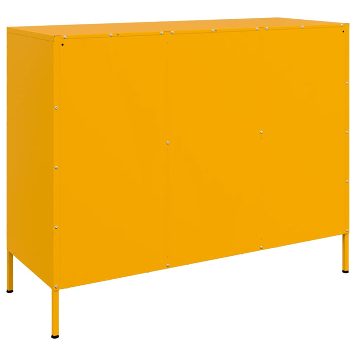 Credenza Giallo Senape 100,5x39x79 cm Acciaio Laminato a Freddo 843099
